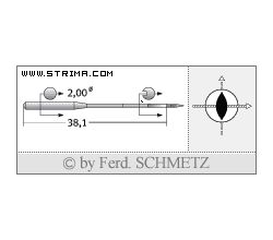 Strojové jehly pro průmyslové šicí stroje Schmetz 134-35 S 130
