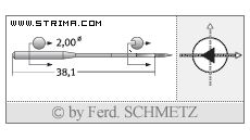 Strojové jehly pro průmyslové šicí stroje Schmetz 134-35 SD1 100