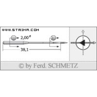 Strojové jehly pro průmyslové šicí stroje Schmetz 134-35 SD1 140