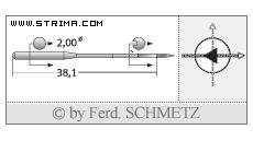 Strojové jehly pro průmyslové šicí stroje Schmetz 134-35 SD1 SERV 7 120