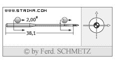 Strojové jehly pro průmyslové šicí stroje Schmetz 134-35 SES 80