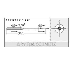 Strojové jehly pro průmyslové šicí stroje Schmetz 134-35 SES 90