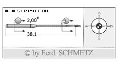 Strojové jehly pro průmyslové šicí stroje Schmetz 134-35 SES 100