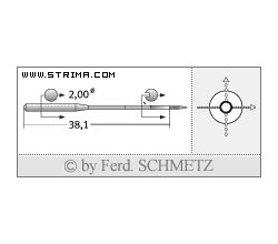 Strojové jehly pro průmyslové šicí stroje Schmetz 134-35 SPI 80