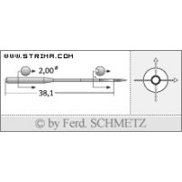 Strojové jehly pro průmyslové šicí stroje Schmetz 134-35 SPI 110