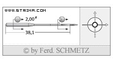 Strojové jehly pro průmyslové šicí stroje Schmetz 134-35 SPI 110
