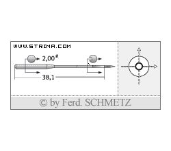 Strojové jehly pro průmyslové šicí stroje Schmetz 134-35 SPI 110