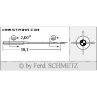 Strojové jehly pro průmyslové šicí stroje Schmetz 134-35 SUK 130