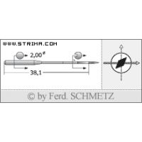 Strojové jehly pro průmyslové šicí stroje Schmetz 134-35 VR 110