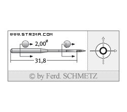 Strojové jehly pro průmyslové šicí stroje Schmetz 135X1 90