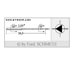 Strojové jehly pro průmyslové šicí stroje Schmetz 135X16 TRI 140