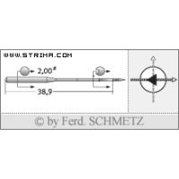 Strojové jehly pro průmyslové šicí stroje Schmetz 135X17 SD1 130