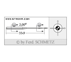 Strojové jehly pro průmyslové šicí stroje Schmetz 135X5 SUK 110