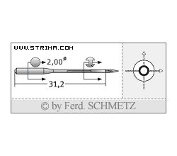 Strojové jehly pro průmyslové šicí stroje Schmetz 142X5 90