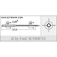 Strojové jehly pro průmyslové šicí stroje Schmetz 149X1 100