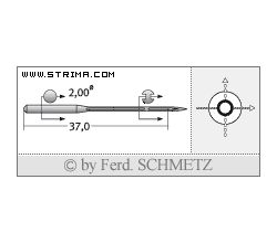 Strojové jehly pro průmyslové šicí stroje Schmetz 149X1 100