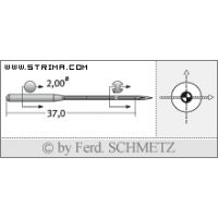 Strojové jehly pro průmyslové šicí stroje Schmetz 149X7 SES 70