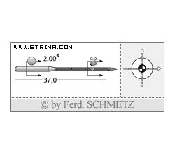 Strojové jehly pro průmyslové šicí stroje Schmetz 149X7 SES 70