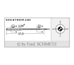 Strojové jehly pro průmyslové šicí stroje Schmetz 149X7 SUK 100
