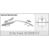 Strojové jehly pro průmyslové šicí stroje Schmetz 1669 E EO 70