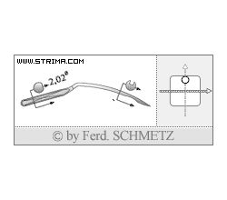 Strojové jehly pro průmyslové šicí stroje Schmetz 1669 E EO 100