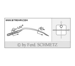 Strojové jehly pro průmyslové šicí stroje Schmetz 1671 E EO 100