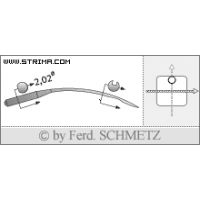 Strojové jehly pro průmyslové šicí stroje Schmetz 1717 SRUE 70