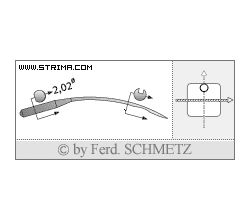 Strojové jehly pro průmyslové šicí stroje Schmetz 1717 SRUE 70