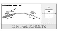 Strojové jehly pro průmyslové šicí stroje Schmetz 1717 SRUE 100