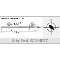 Strojové jehly pro průmyslové šicí stroje Schmetz 1738 (A) LL 110
