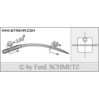 Strojové jehly pro průmyslové šicí stroje Schmetz 1828 E 90