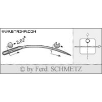 Strojové jehly pro průmyslové šicí stroje Schmetz 1828 E 100