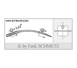 Strojové jehly pro průmyslové šicí stroje Schmetz 1828 E 100