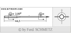 Strojové jehly pro průmyslové šicí stroje Schmetz 190 K 90