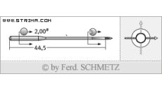Strojové jehly pro průmyslové šicí stroje Schmetz 190 K 100