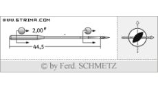 Strojové jehly pro průmyslové šicí stroje Schmetz 190 LR 110