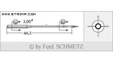 Strojové jehly pro průmyslové šicí stroje Schmetz 190 (R) 80