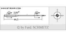 Strojové jehly pro průmyslové šicí stroje Schmetz 190 SES 100