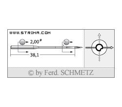 Strojové jehly pro průmyslové šicí stroje Schmetz 2134-85 CR 100