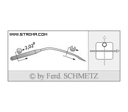 Strojové jehly pro průmyslové šicí stroje Schmetz 2140 TP 70
