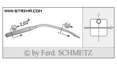 Strojové jehly pro průmyslové šicí stroje Schmetz 2140 TP 75