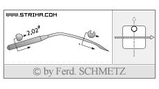 Strojové jehly pro průmyslové šicí stroje Schmetz 2140 TP 110