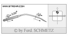 Strojové jehly pro průmyslové šicí stroje Schmetz 2140 TP SES 60