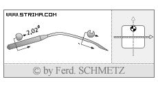 Strojové jehly pro průmyslové šicí stroje Schmetz 2140 TP SES 65
