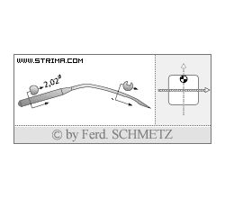 Strojové jehly pro průmyslové šicí stroje Schmetz 2140 TP SES 75