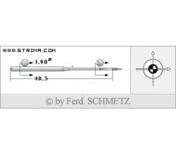 Strojové jehly pro průmyslové šicí stroje Schmetz 215 AH SUK 130