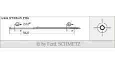 Strojové jehly pro průmyslové šicí stroje Schmetz 2331 F LG 110