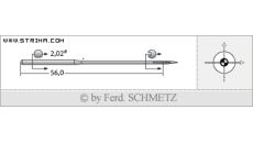 Strojové jehly pro průmyslové šicí stroje Schmetz 2331 F LG SES 110