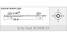 Strojové jehly pro průmyslové šicí stroje Schmetz 2331 FR 110