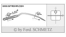 Strojové jehly pro průmyslové šicí stroje Schmetz 251 EU 90